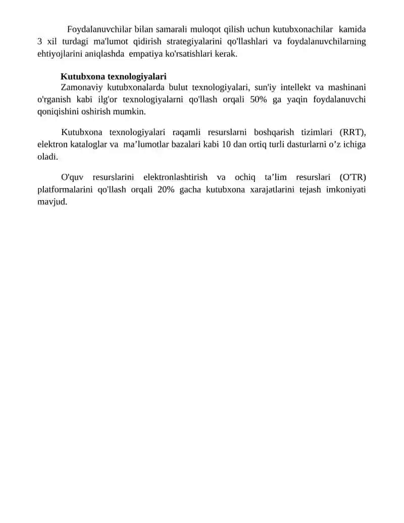 Kutubxonachilik kasbining umumiy va uziga xos tomonlari 4