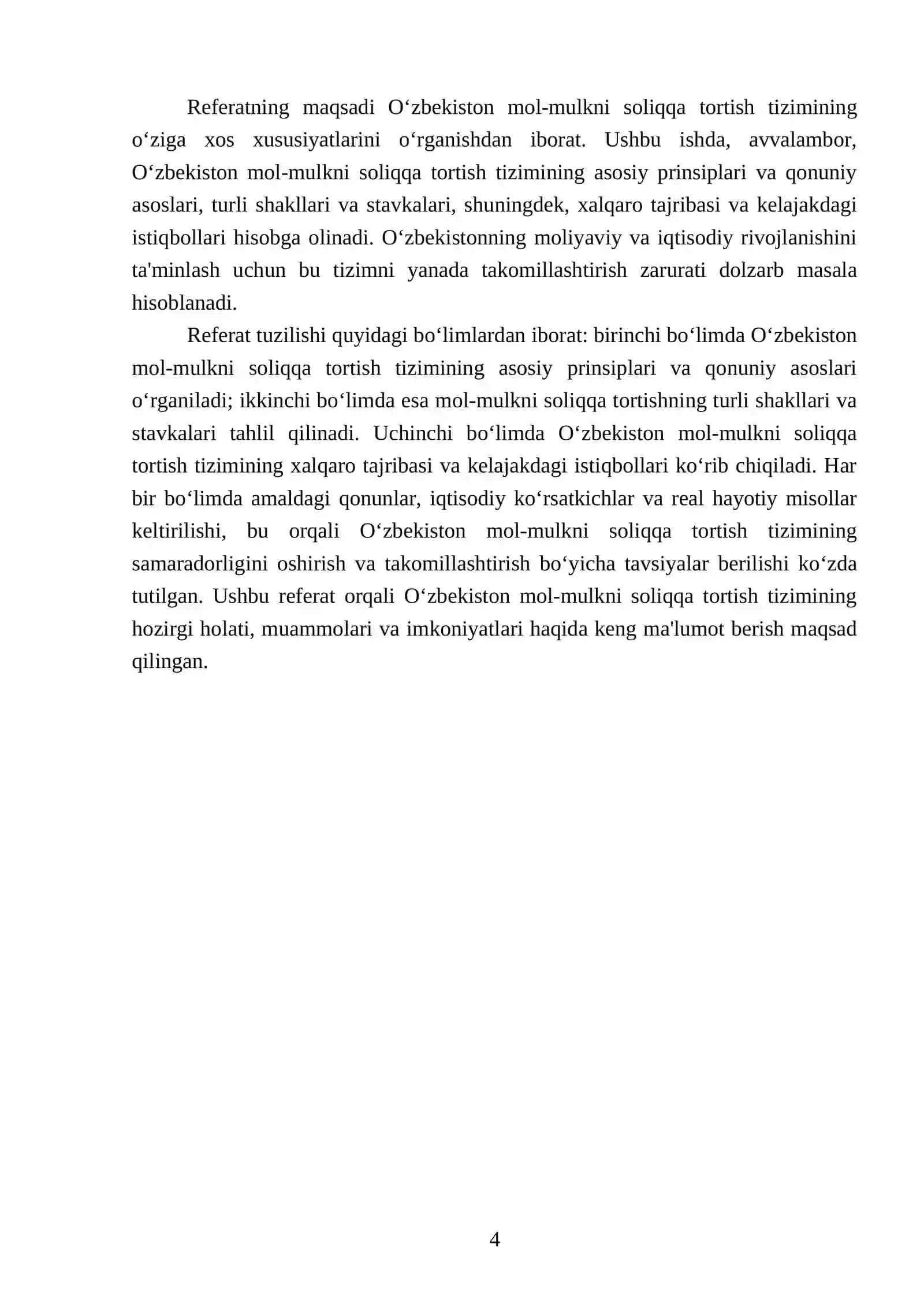 O‘zbekistonda mol-mulkni soliqqa tortishning o‘ziga xos xususiyatlari 4