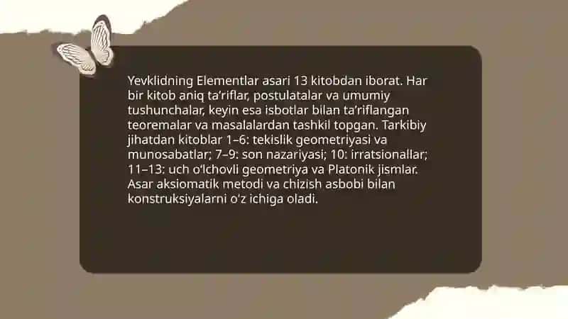 Yevklid va Eratosfen hayoti va ijodi haqida maʼlumot 4