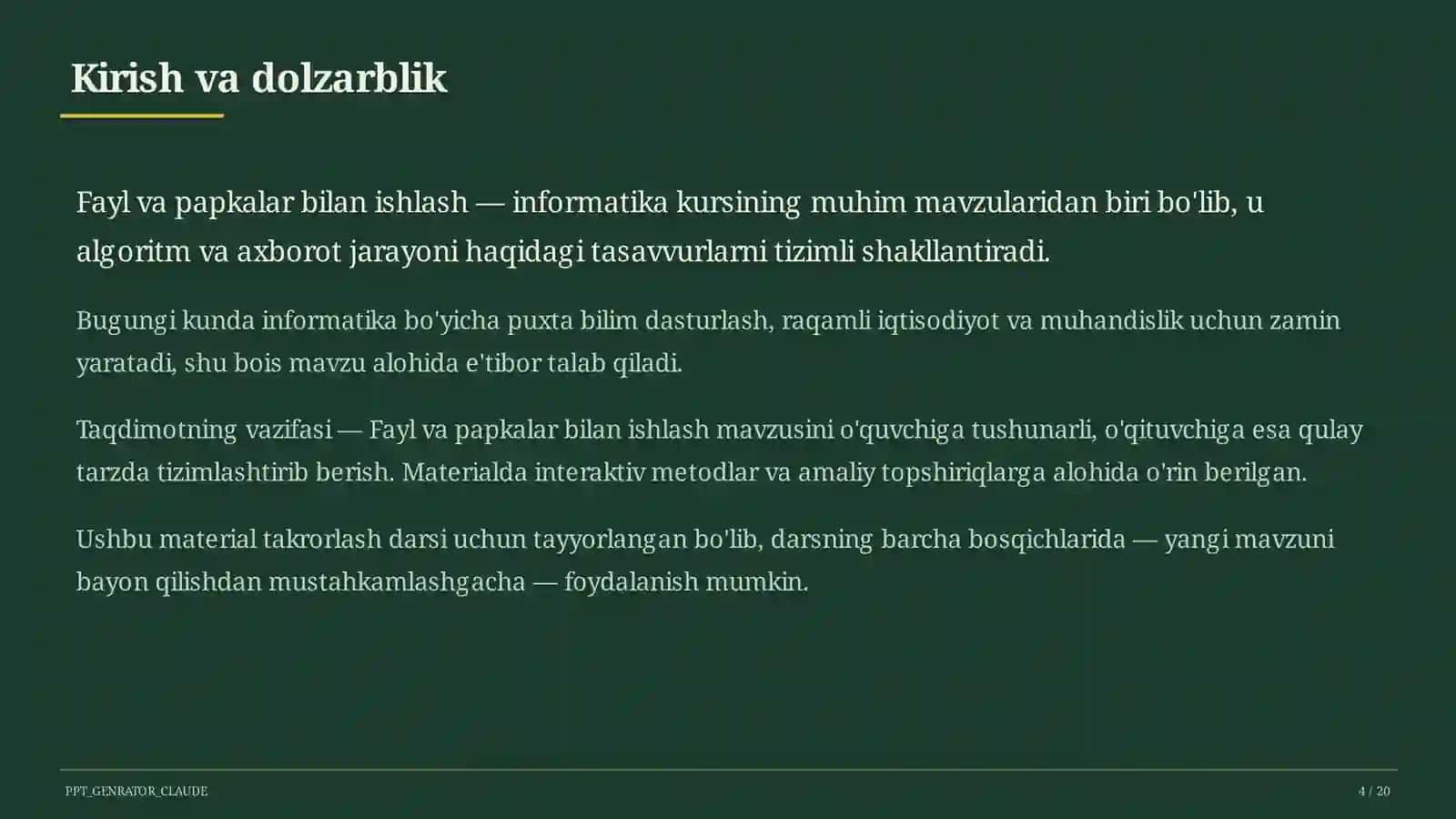 Fayl va papkalar bilan ishlash (5-sinf) 4