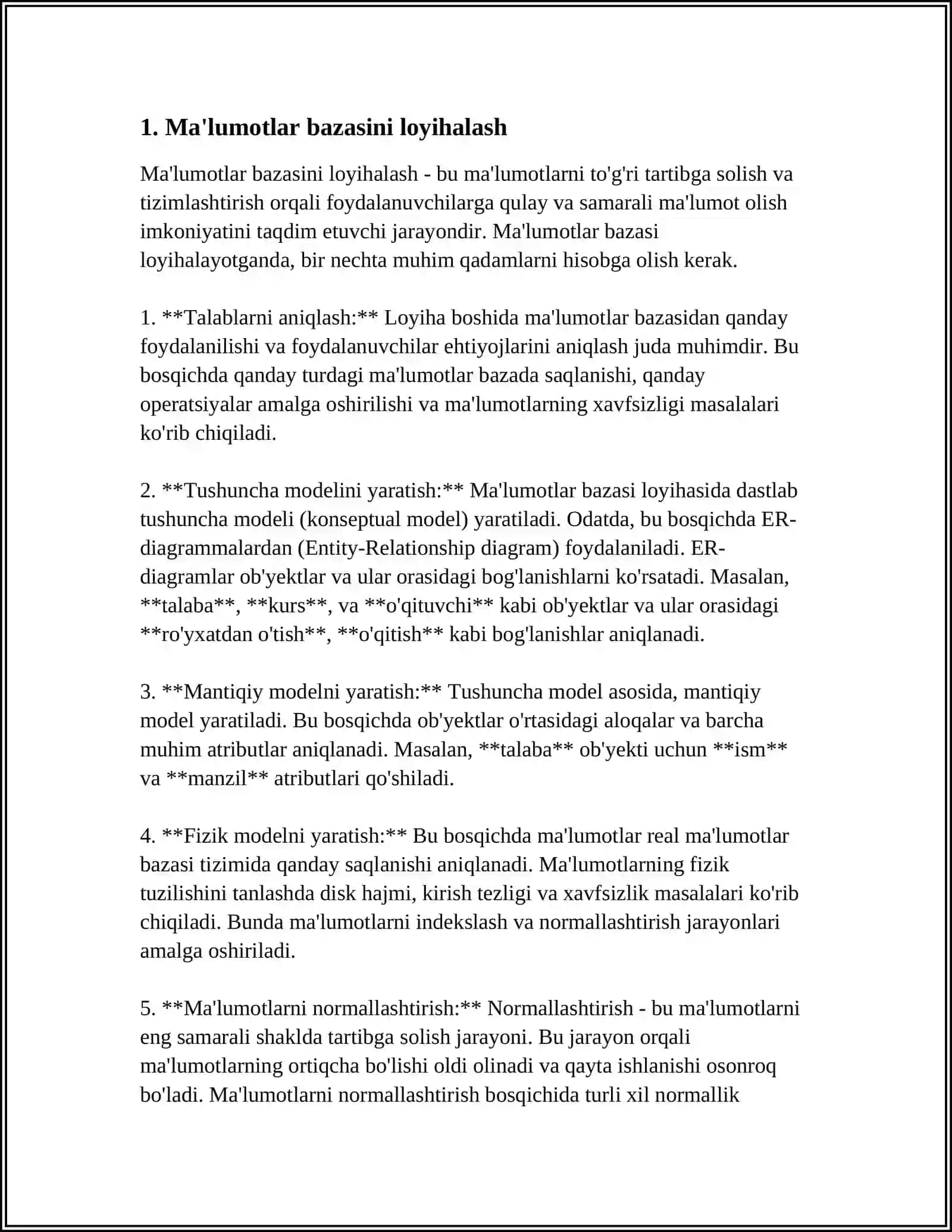 KICHIK LOYIHA - SQLDA ODDIY 4