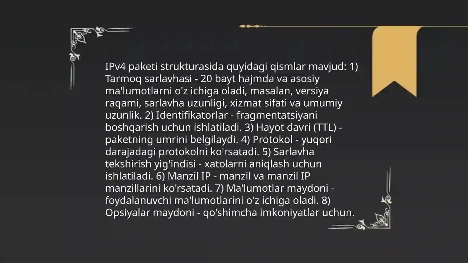 IPv4 va IPv6 Internet Protokollari 4