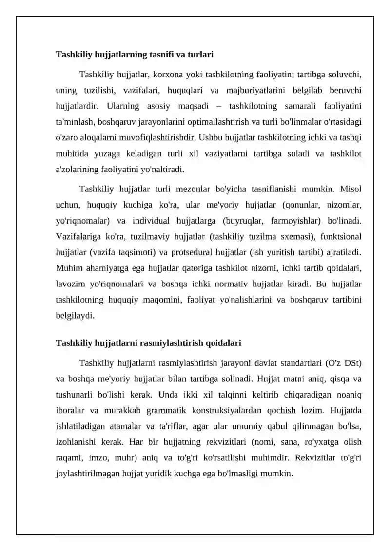 Tashkiliy hujjatlar va ularni rasmiylashtirish 4