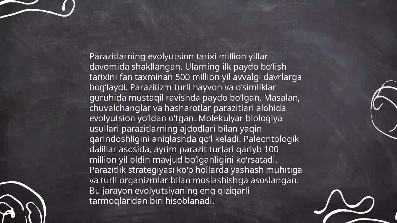Parazitizmning kelib chiqishi 4