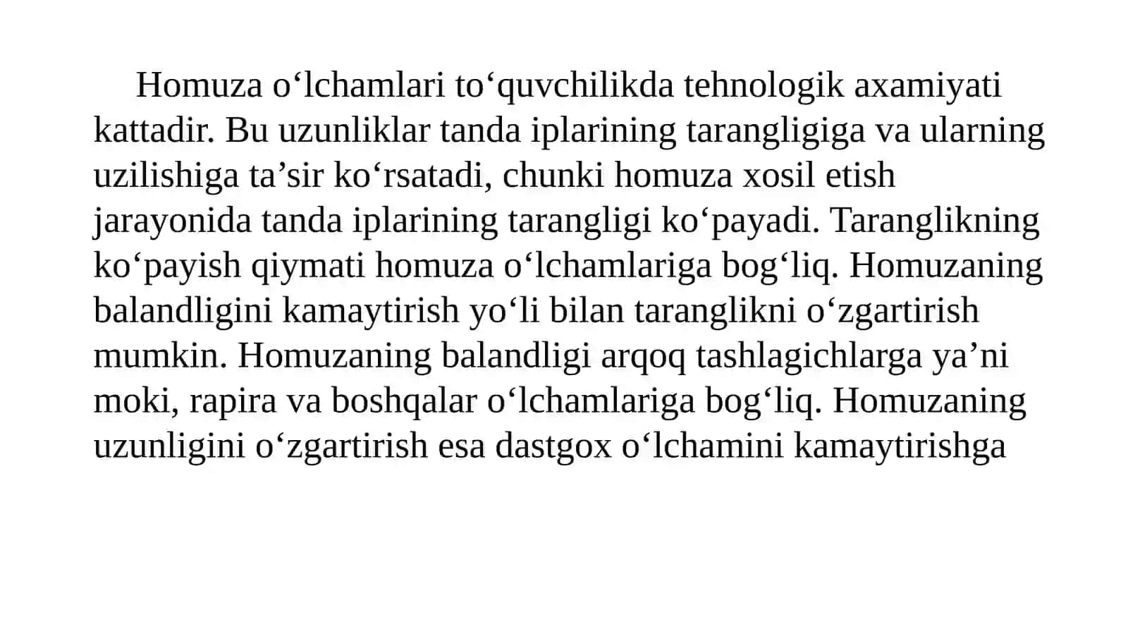 Homuza xosil qilish 4