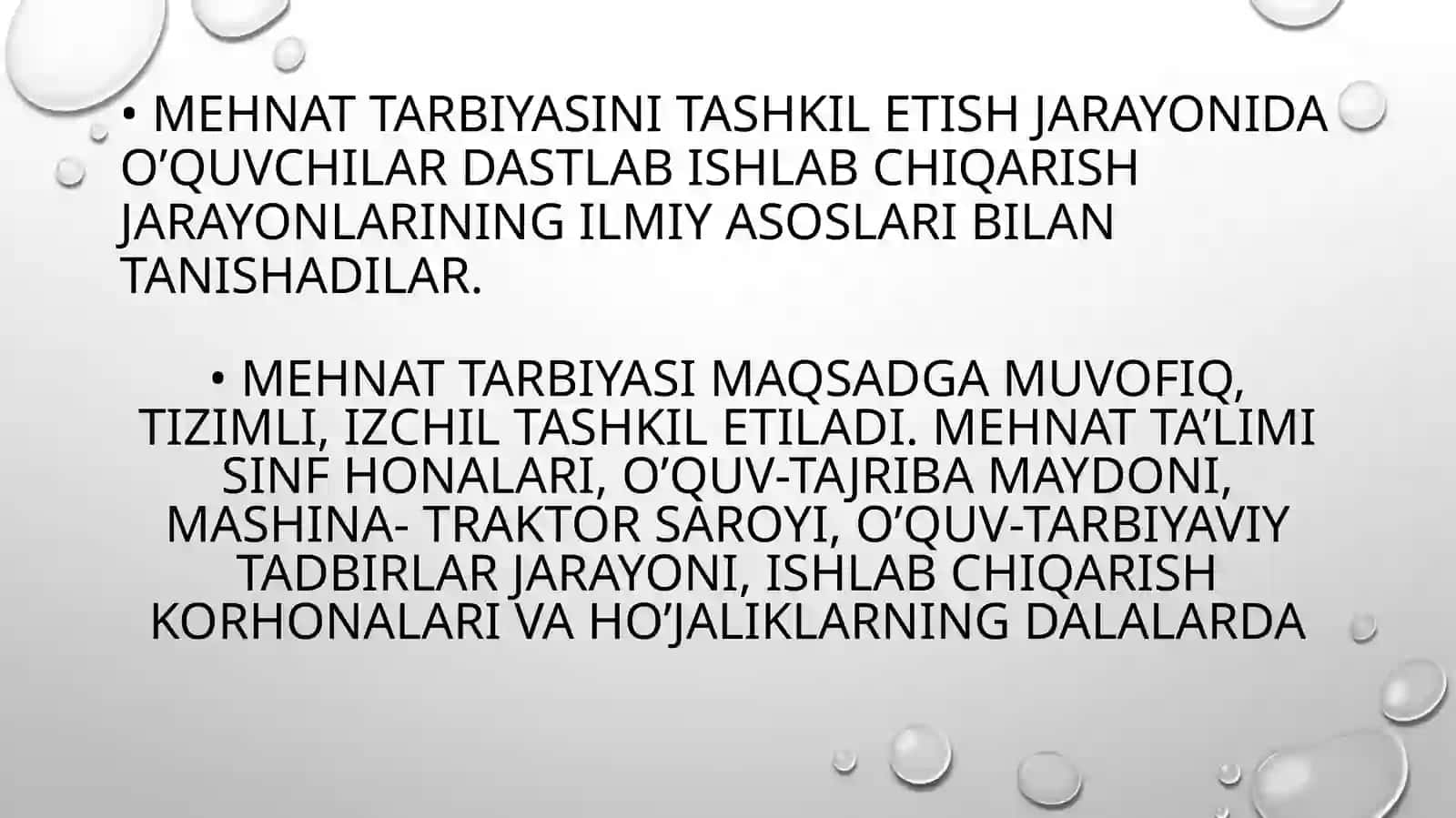 mehnat anʼanalarida Mehnat tarbiyasi. 4