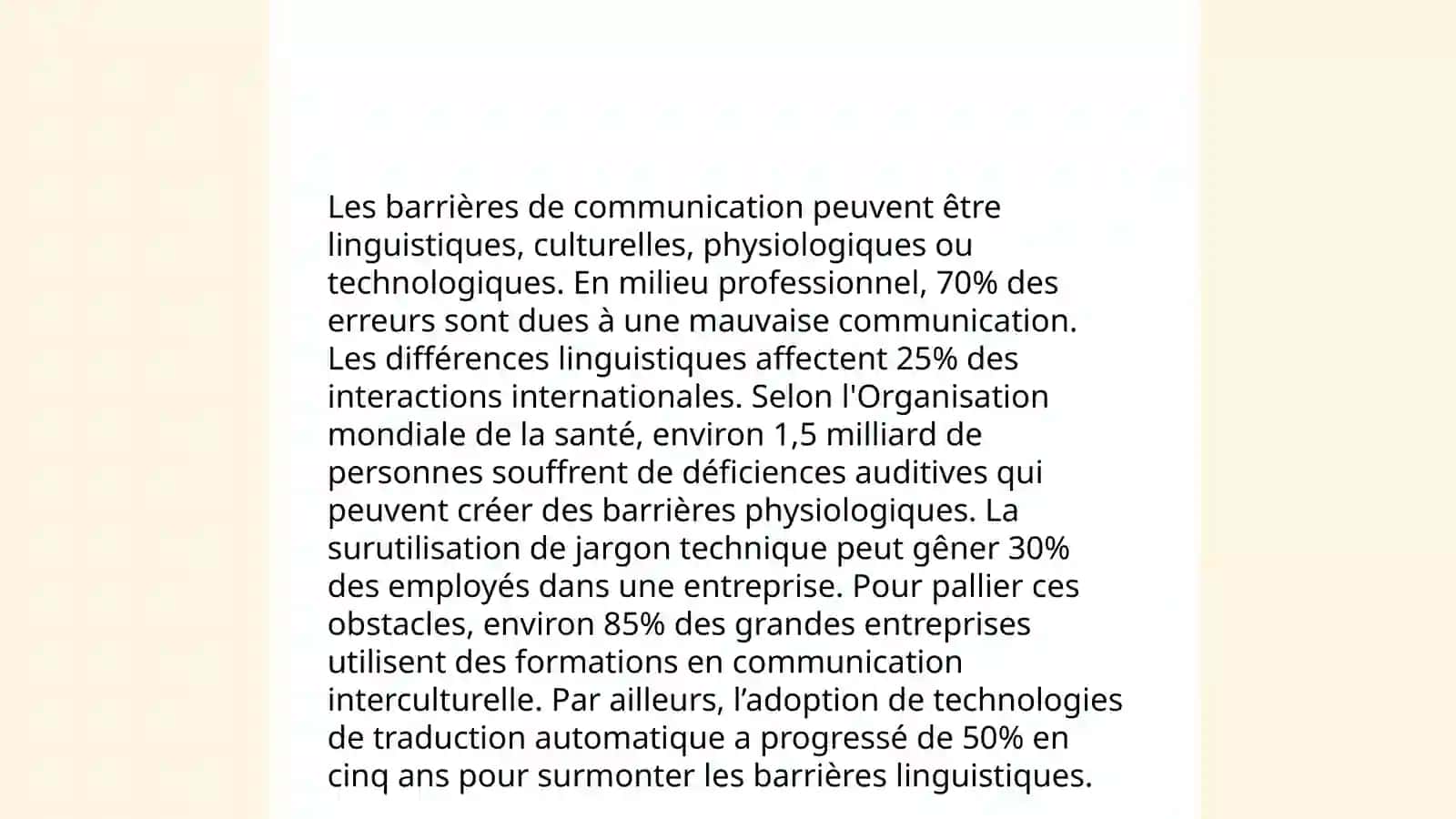 Communication et compréhension 4