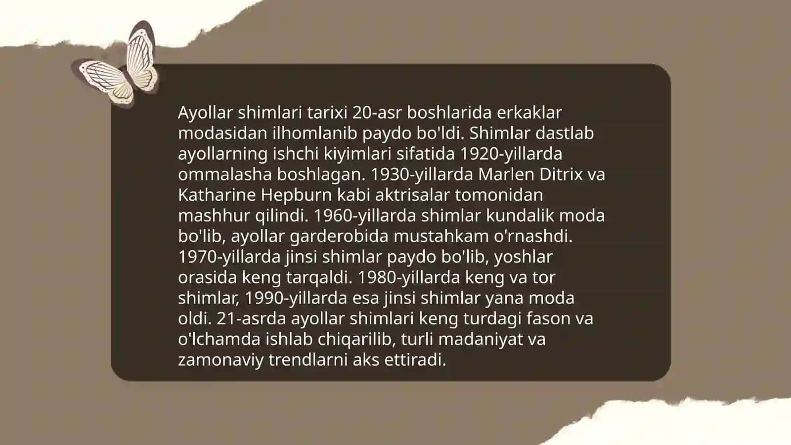 Shimlar uchun to'qimalar va mato turlari 4