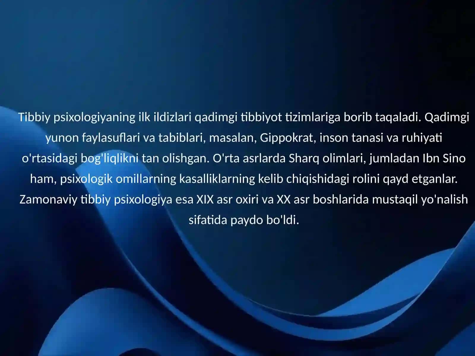 Tibbiy psixologiyaning O‘zbekistonda rivojlanish tarixi 4
