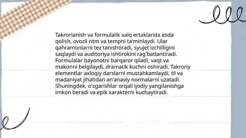 Xalq ertaklarining badiiy xususiyatlari 4