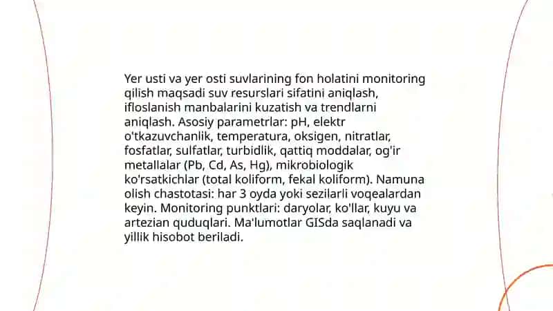 Tabiiy muhit holati va fon monitoring 4