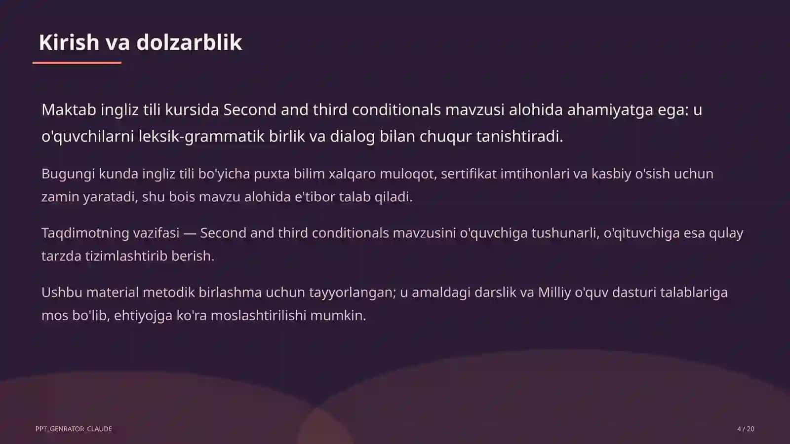 Ingliz tili (1–11) — metodik birlashma uchun 4