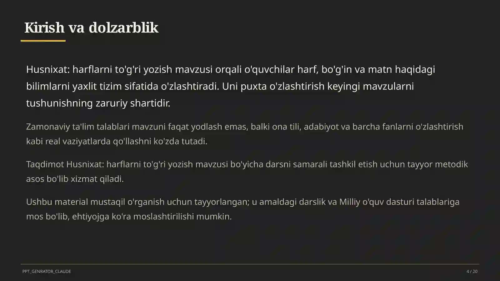 Husnixat: harflarni to'g'ri yozish (1-sinf) 4