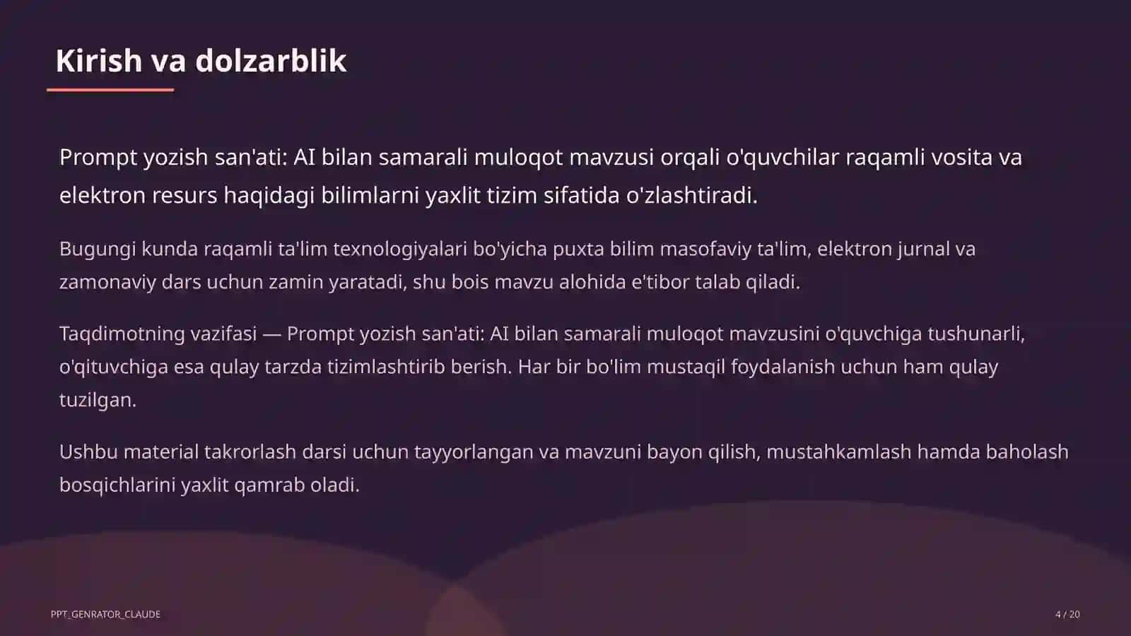 Prompt yozish san'ati: AI bilan samarali muloqot 4