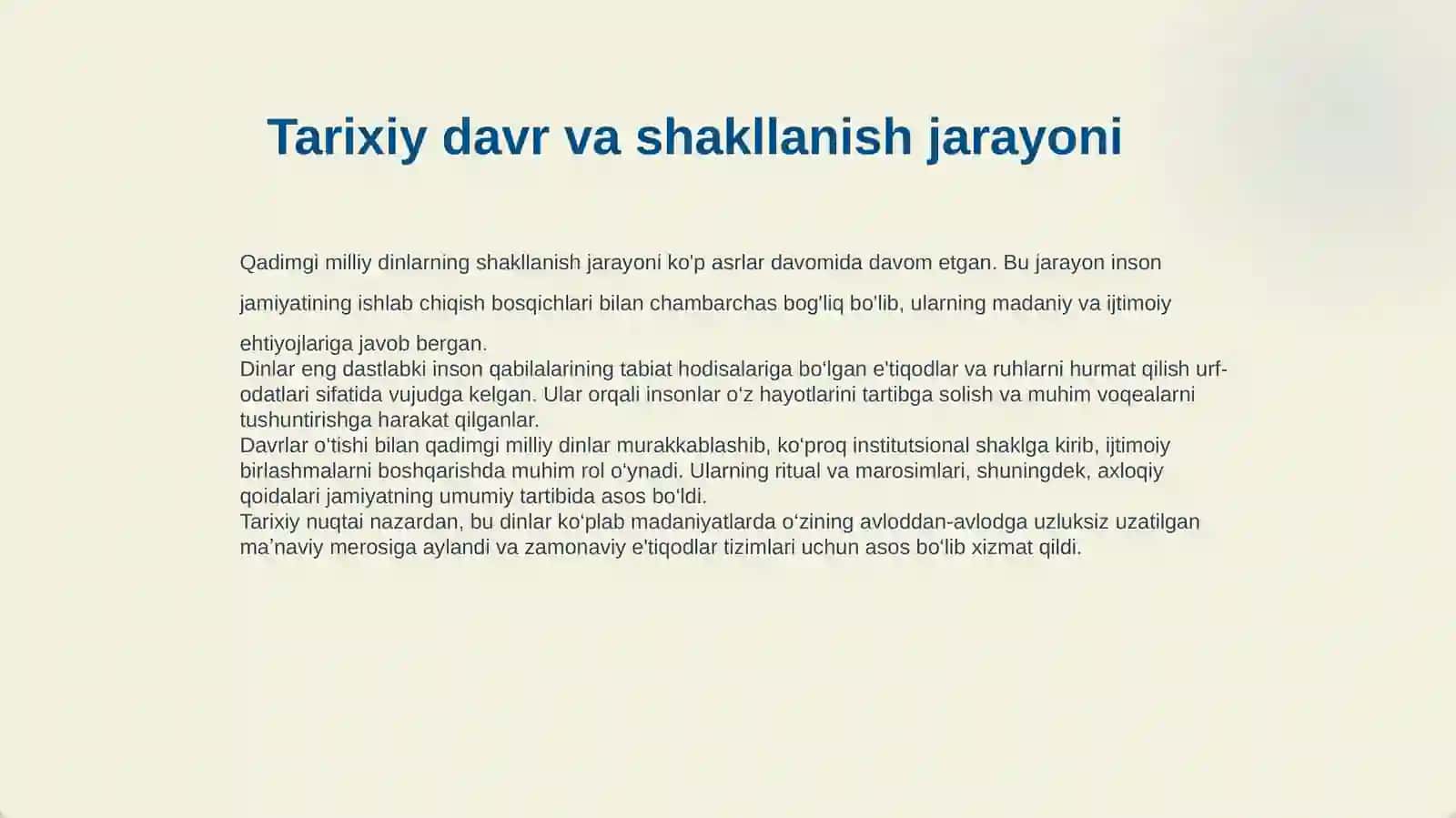 QADIMGI MILLIY DINLAR VA UNING JAMIYAT IJTIMOIY HAYOTIDAGI ROLI 4