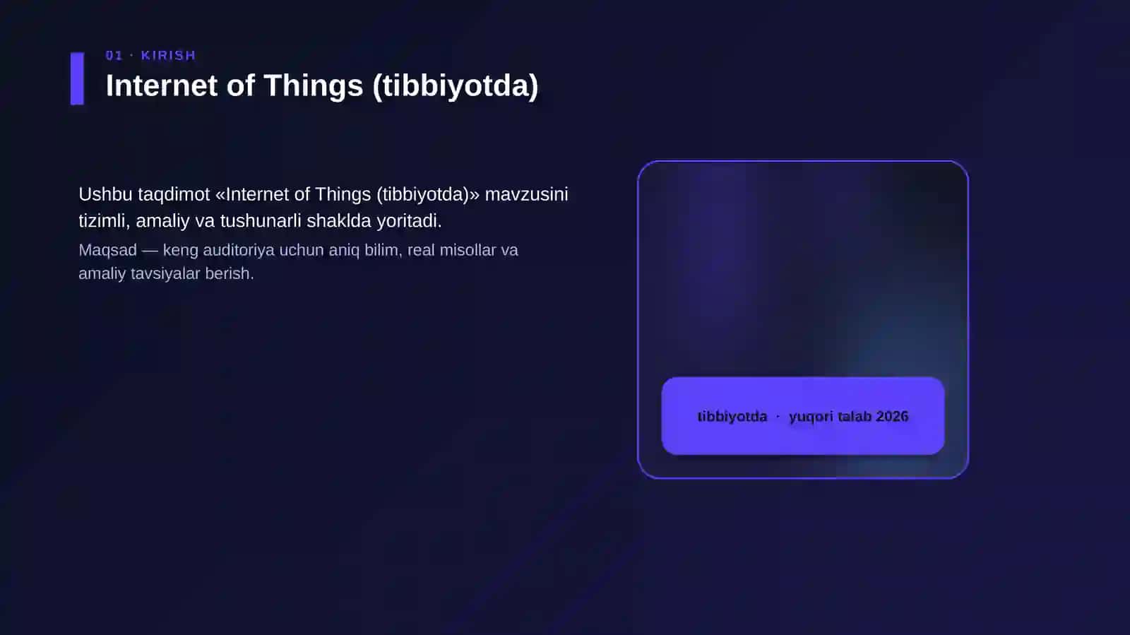 Internet of Things (tibbiyotda) 4