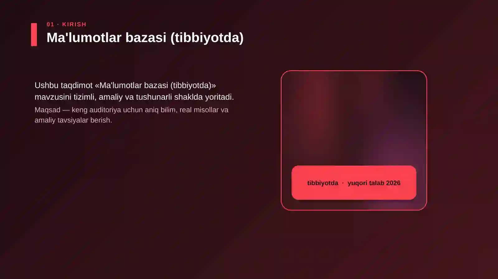 Ma'lumotlar bazasi (tibbiyotda) 4