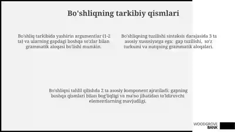 Sintaksis.Gap va uning bólaklari 4