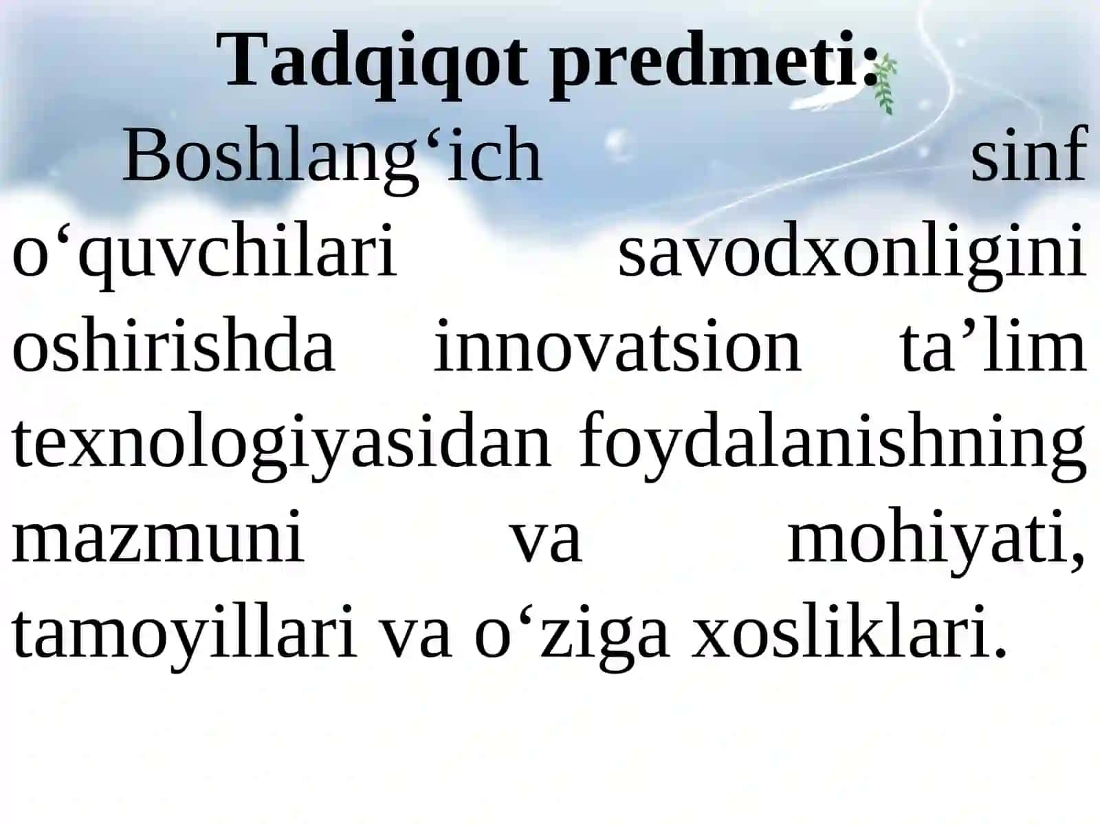 Boshlang‘ich ta’lim jarayonida innovatsion texnologiyalar orqali o’quvchilar savodxonligini oshirish metodikasi 4