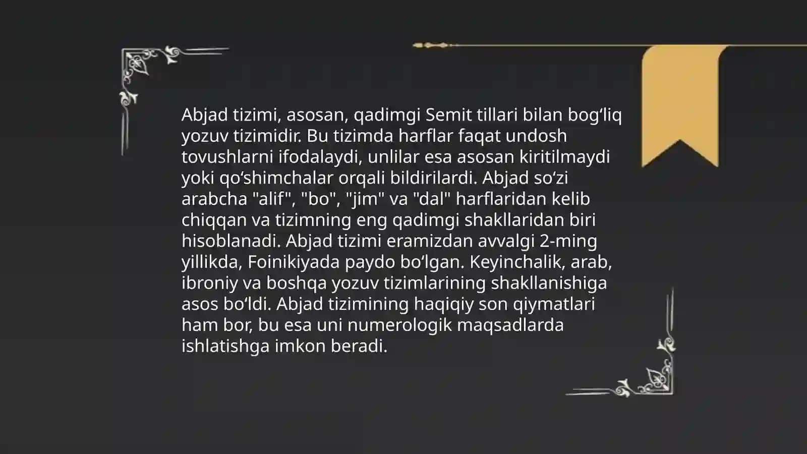Arab tilida Abjad hisobi 4