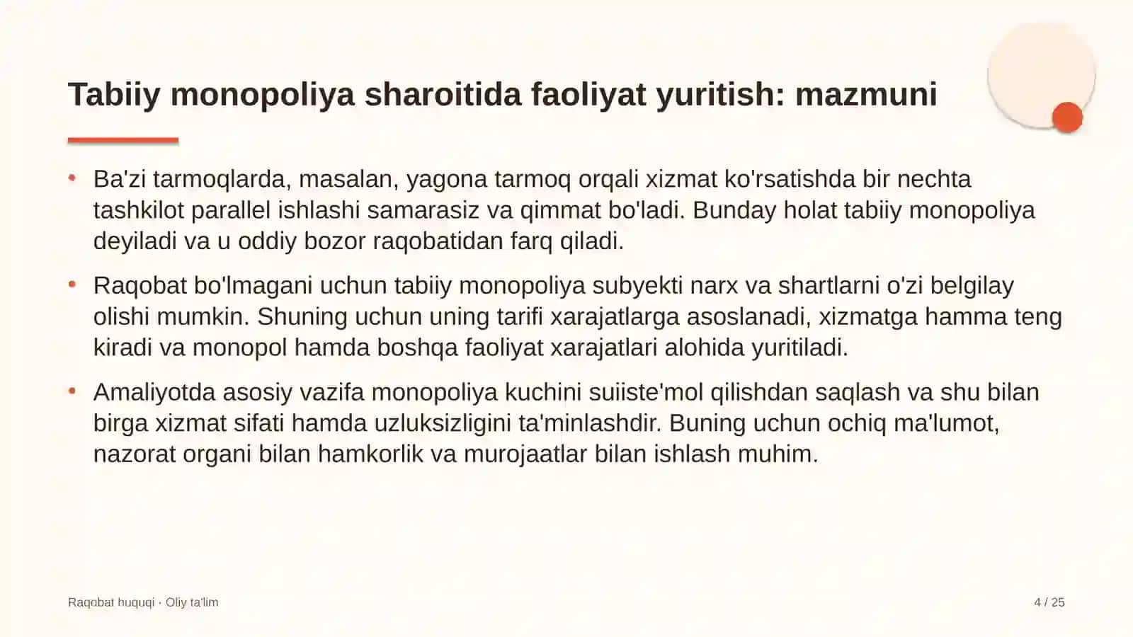 Dam olish maskanlarida tabiiy monopoliya sharoitida faoliyat yuritish tartibi 4