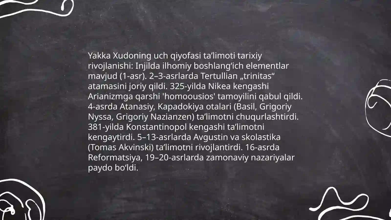 Xristianlik taʼlimotida yakka xudoning uch qiyofasi haqidagi taʼlimot 4