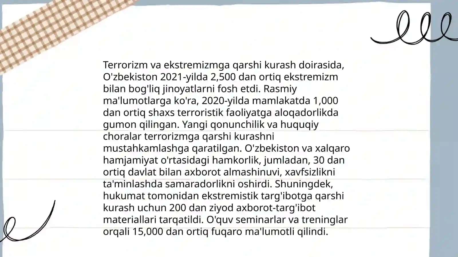 Milliy xavfsizlikni taminlash borasida amalga oshirilayotgan ishlarning mazmun mohiyati 4