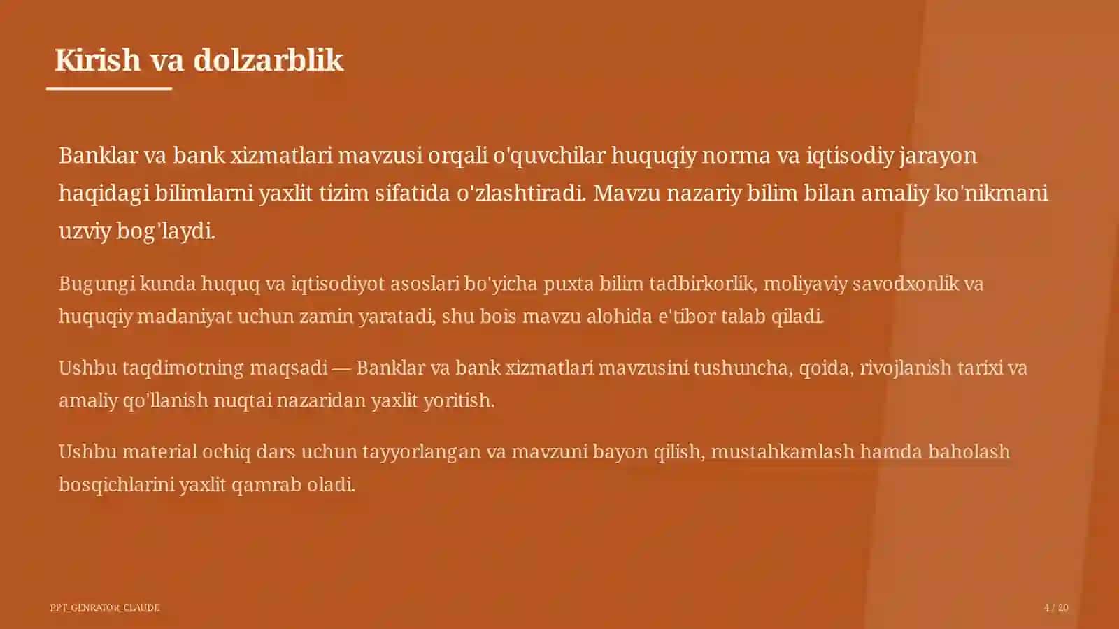 Banklar va bank xizmatlari (10-sinf) 4