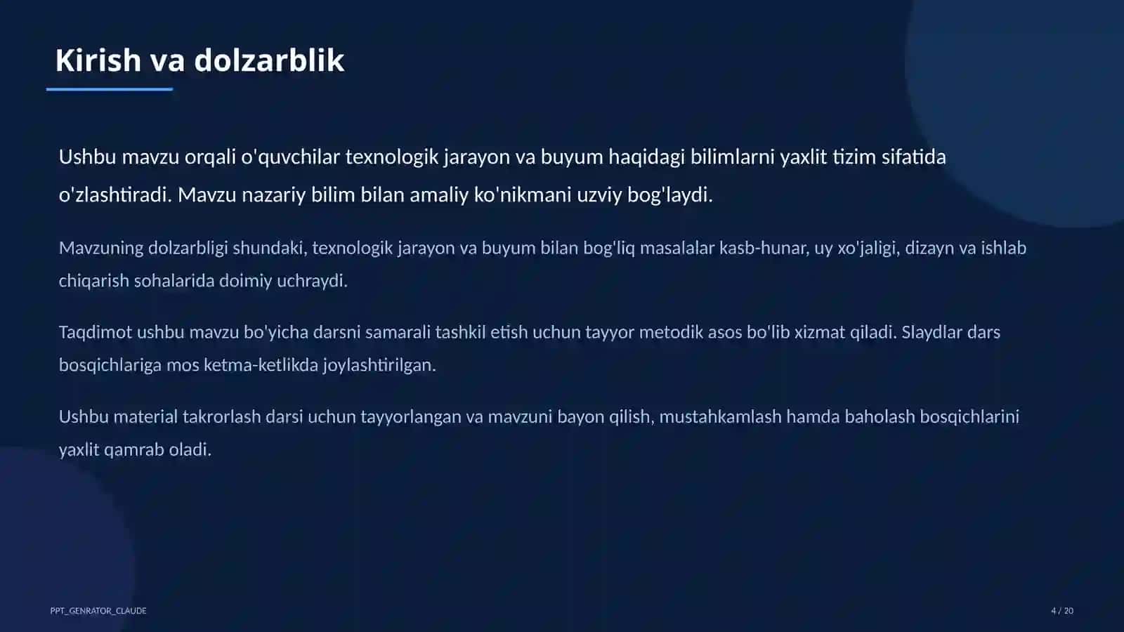 Ishlab chiqarish texnologiyalari va avtomatlashtirish (10-sinf) 4