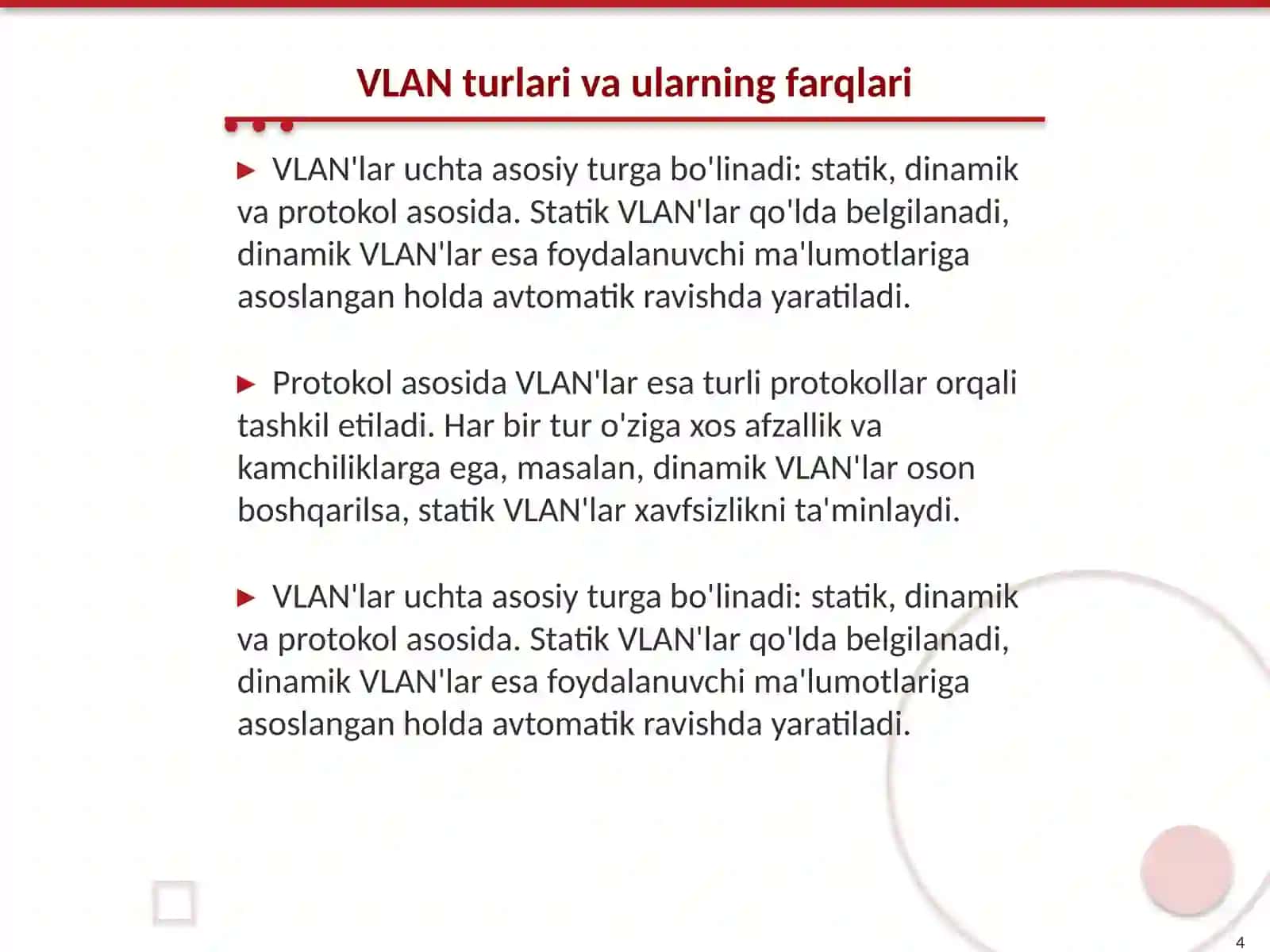 VLAN kansepsiyasi 4