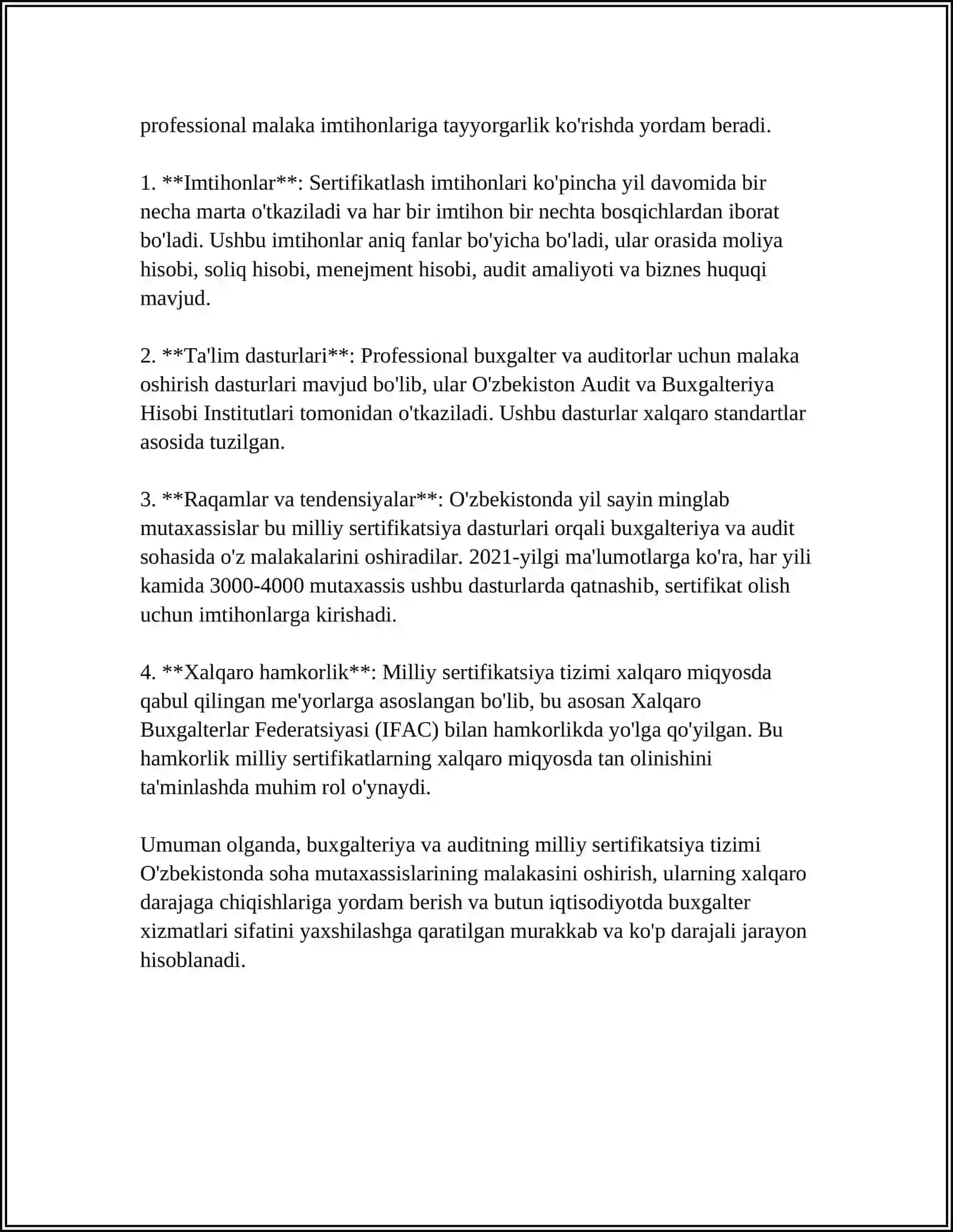 BUXGALTERIYALARNI MILLIY VA XALQARO SERFIKATLASH TIZIMI 4