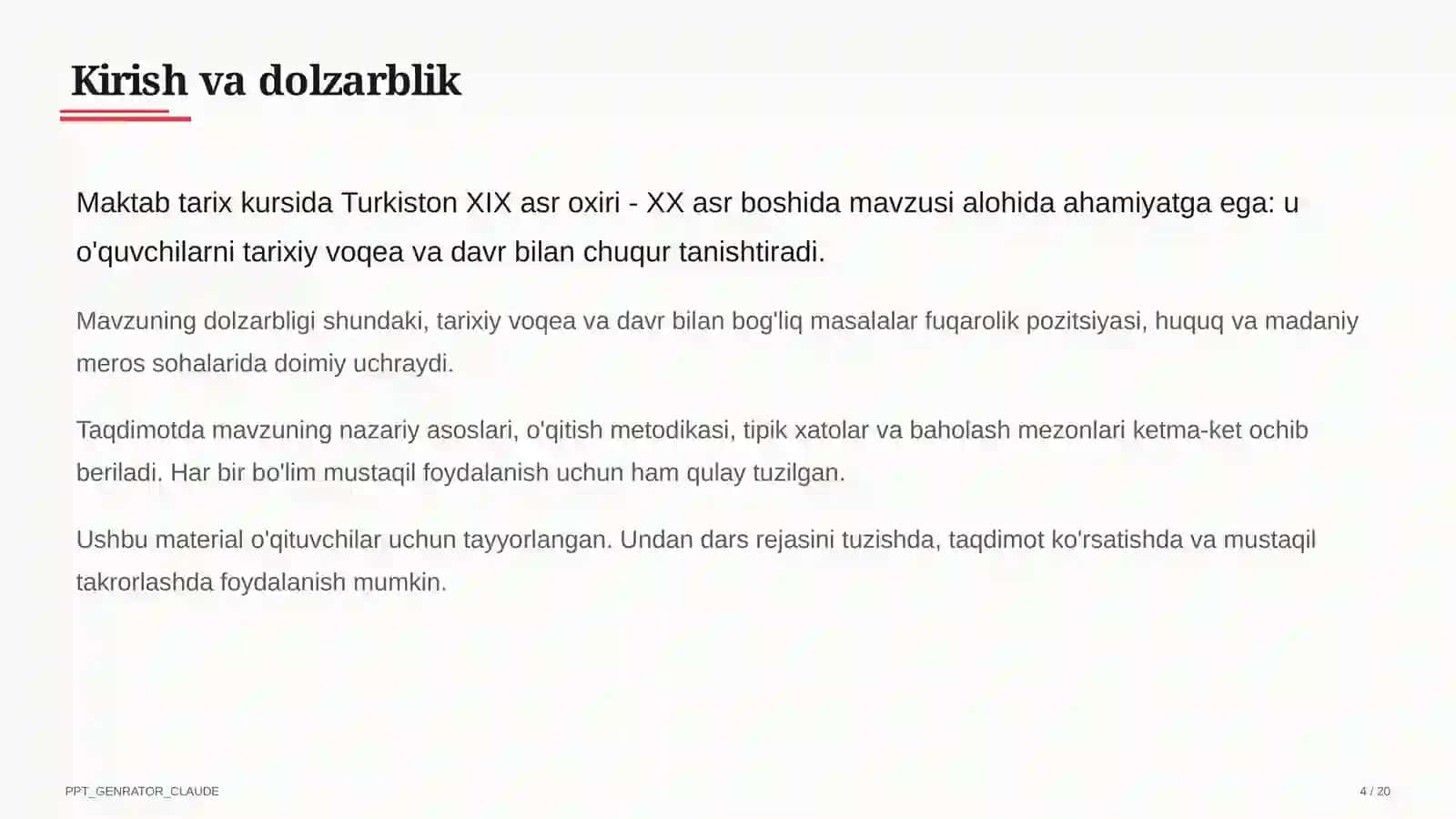 Turkiston XIX asr oxiri - XX asr boshida (9-sinf) 4