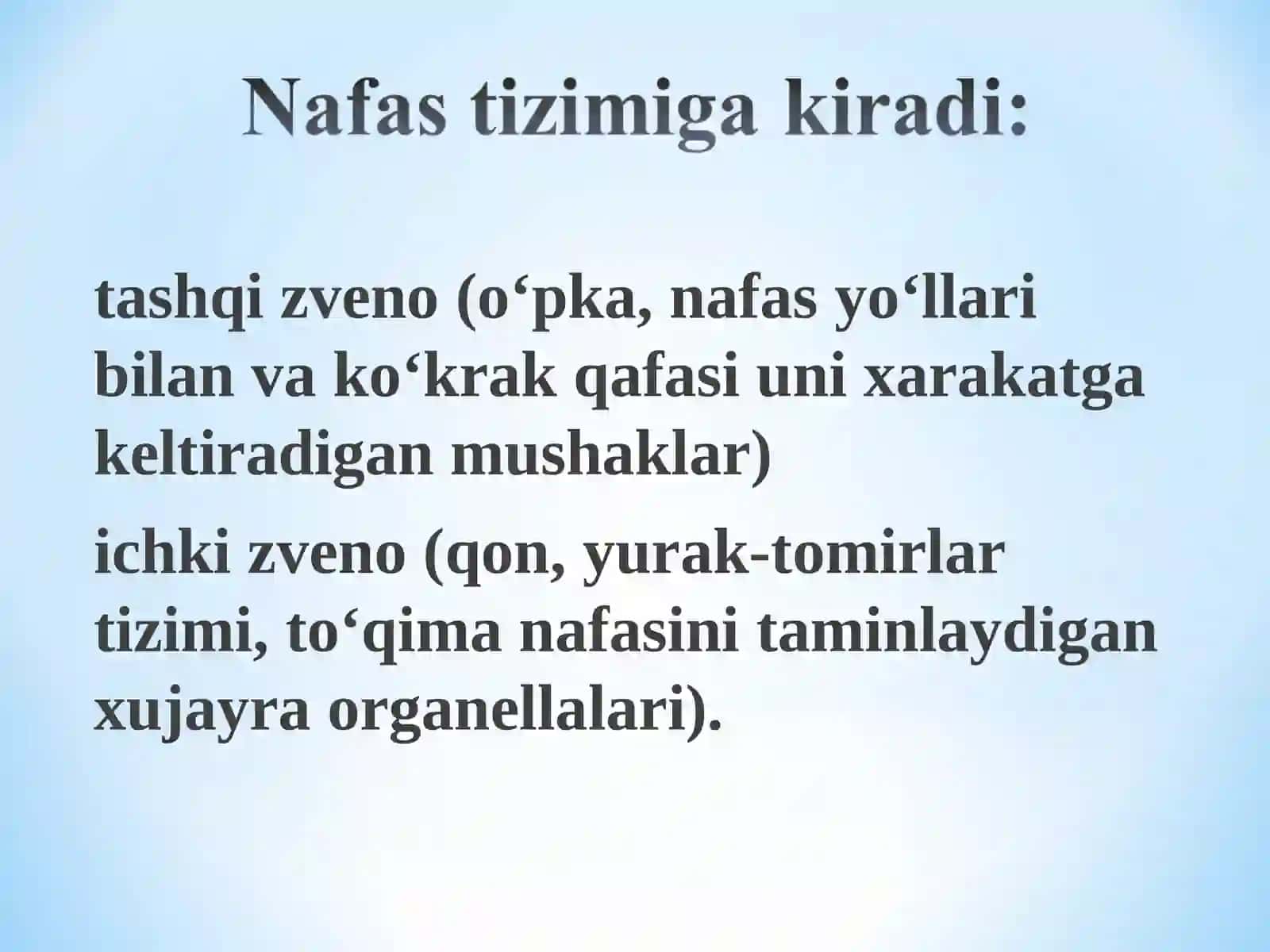 Nafasolish tizimining fiziologiyasi 4
