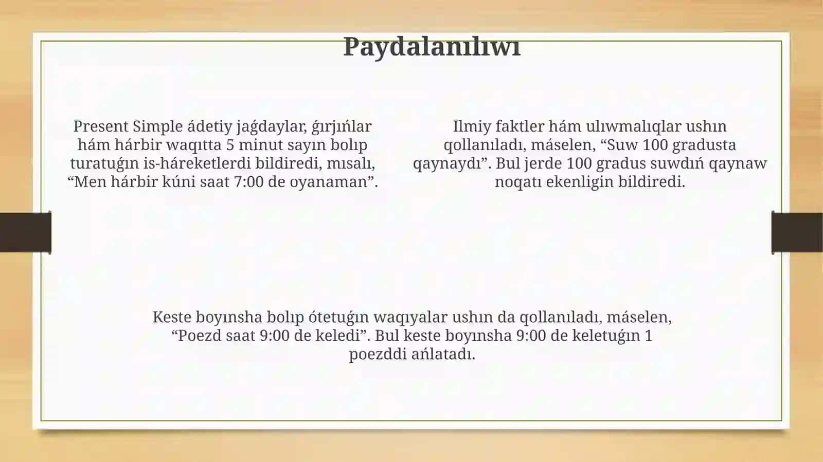 Aǵımlı sade dáwir 4