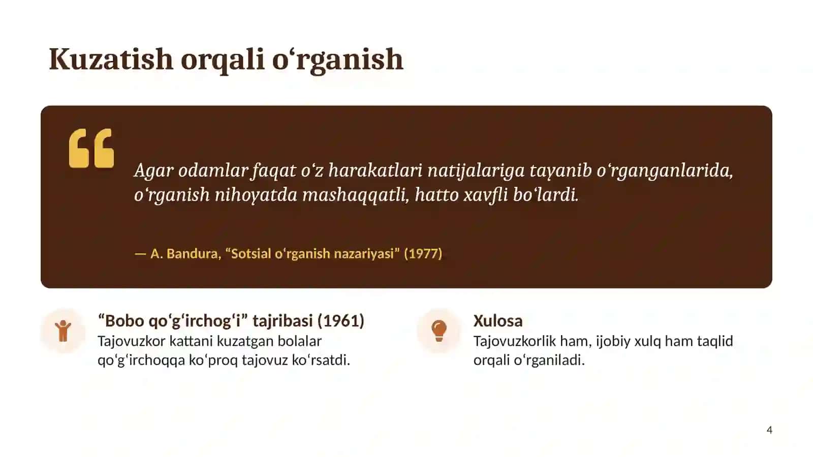 Sotsial o‘rganishlar nazariyasi 4