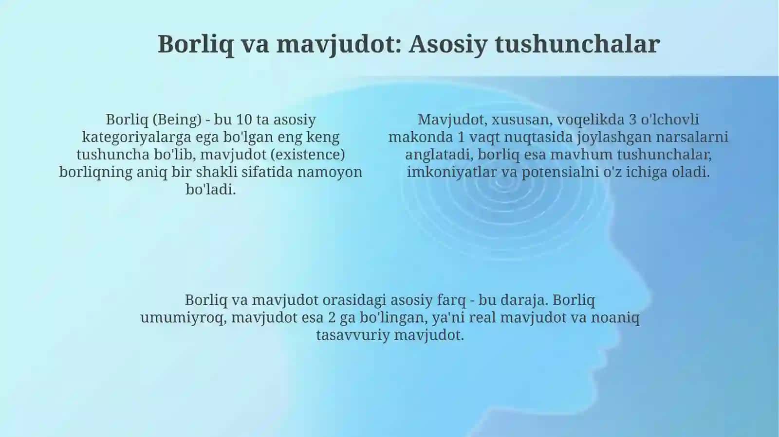 Ontologiyaga kirish: Borliqning mohiyatini o'rganish 4