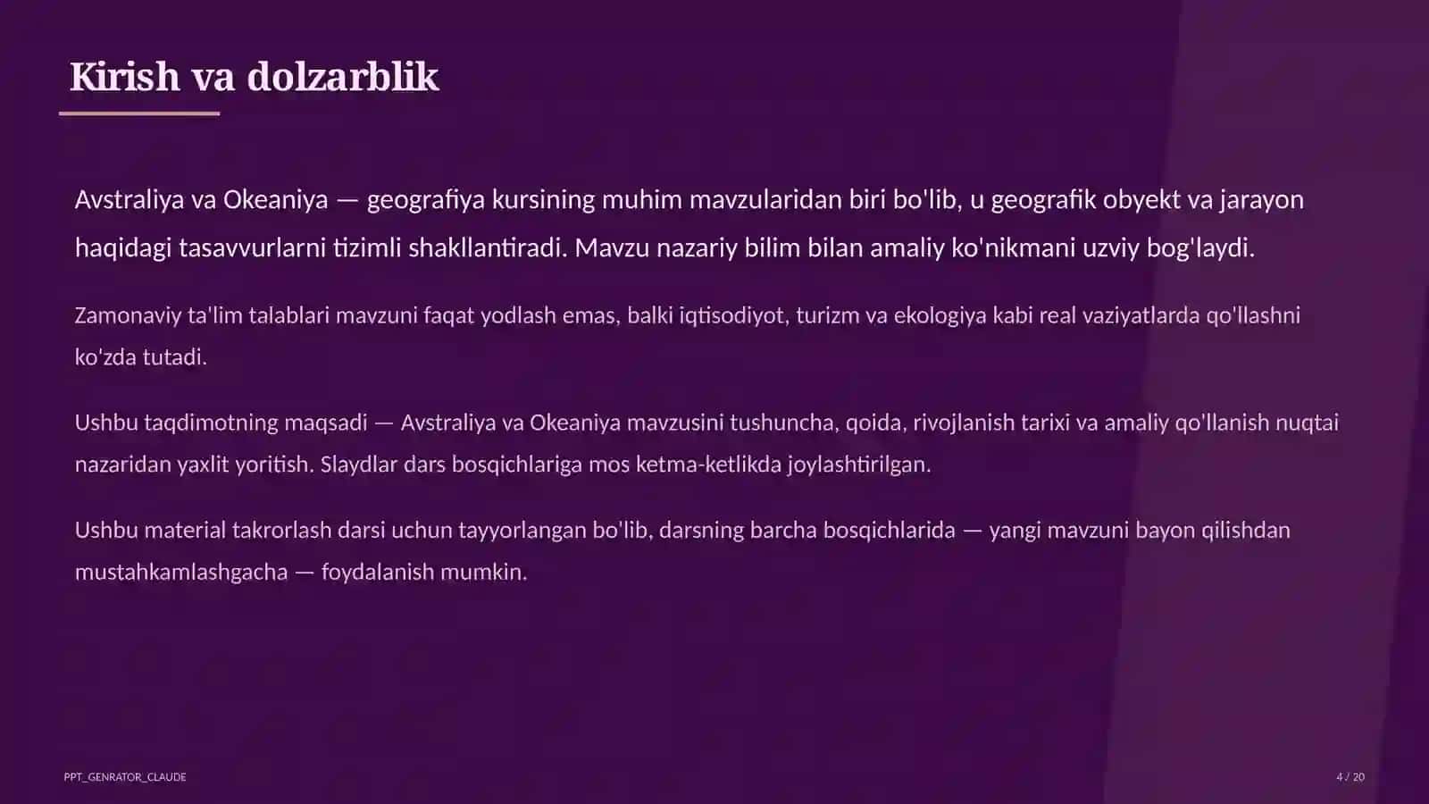 Avstraliya va Okeaniya (7-sinf) 4