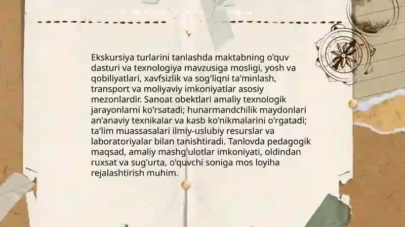 Ekskursiyalar tashkiliy 4