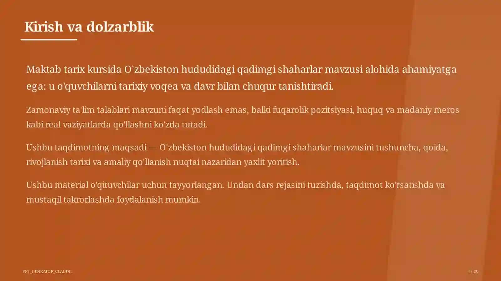 O'zbekiston hududidagi qadimgi shaharlar (5-sinf) 4