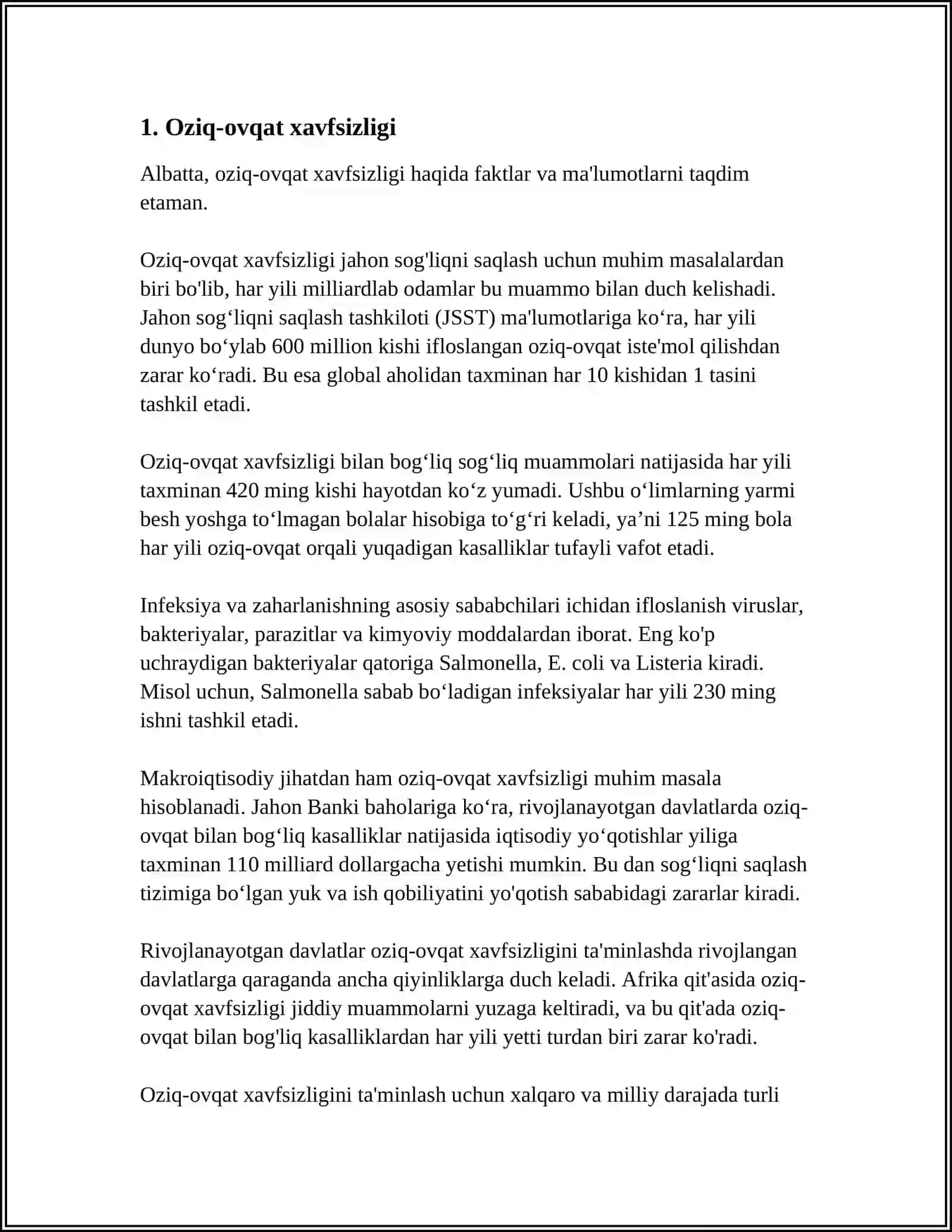 OVQATLANISHNING ADEKVATLIGINI TEKSHIRISH VA BAHOLASH 4