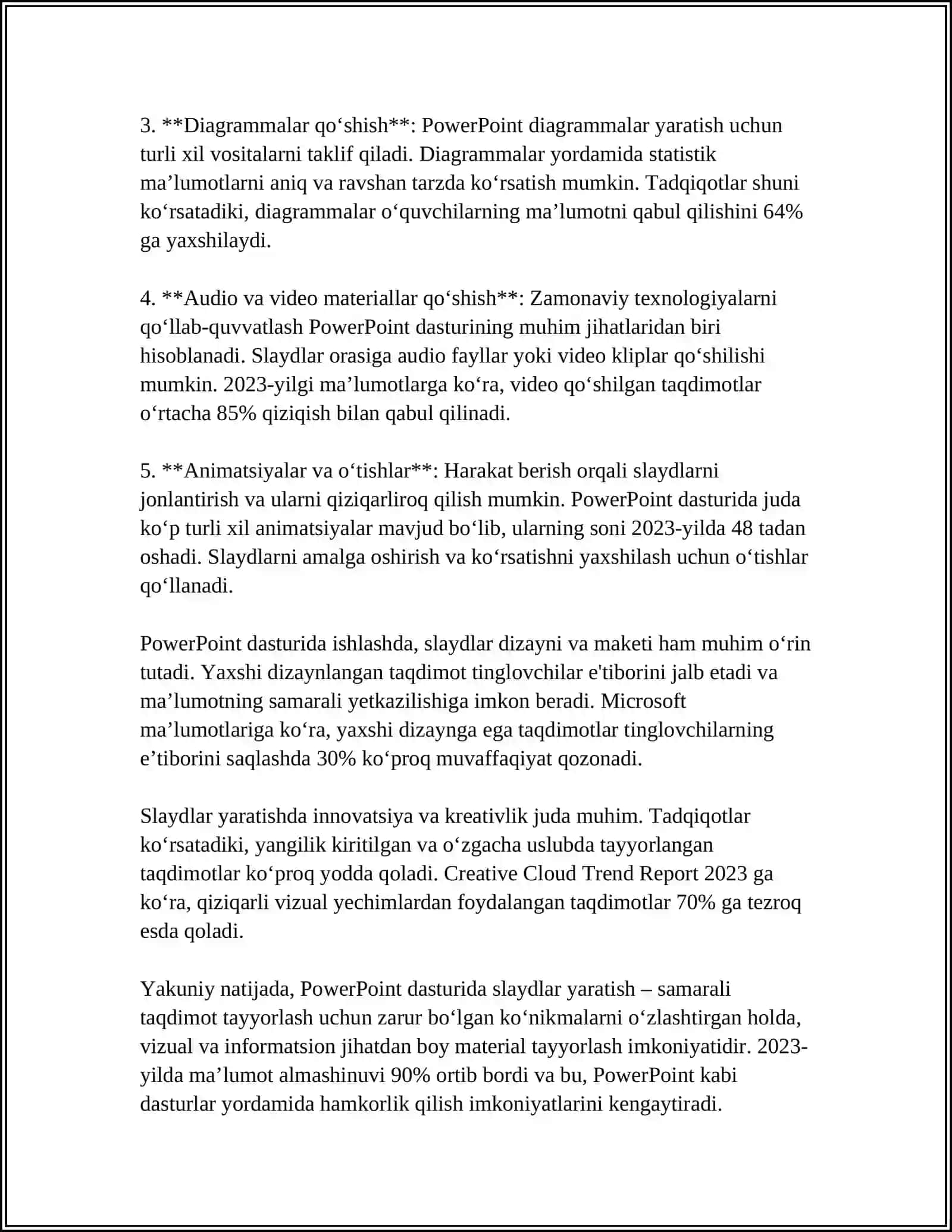 MS POWER POINT DA SILAYDLAR REJIMIDA ISHLASH 4
