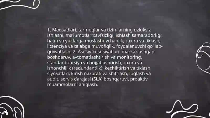 Tarmoq va tizim maʼmuriyatining yoʻnalishi 4