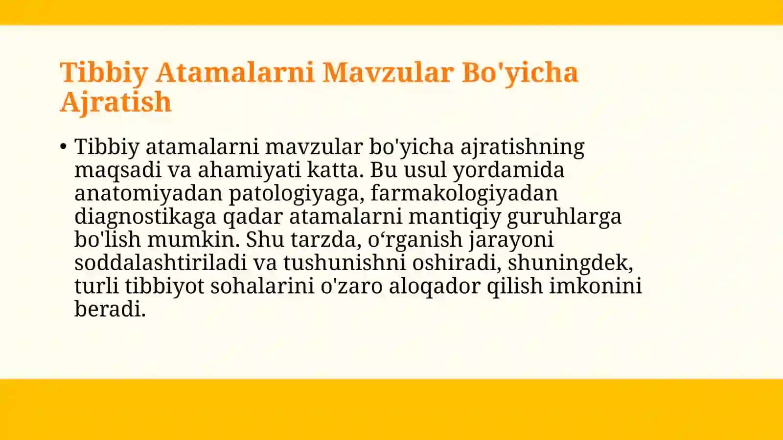 Tibbiy Atamalarni Mavzular Bo'yicha Ajratish 4