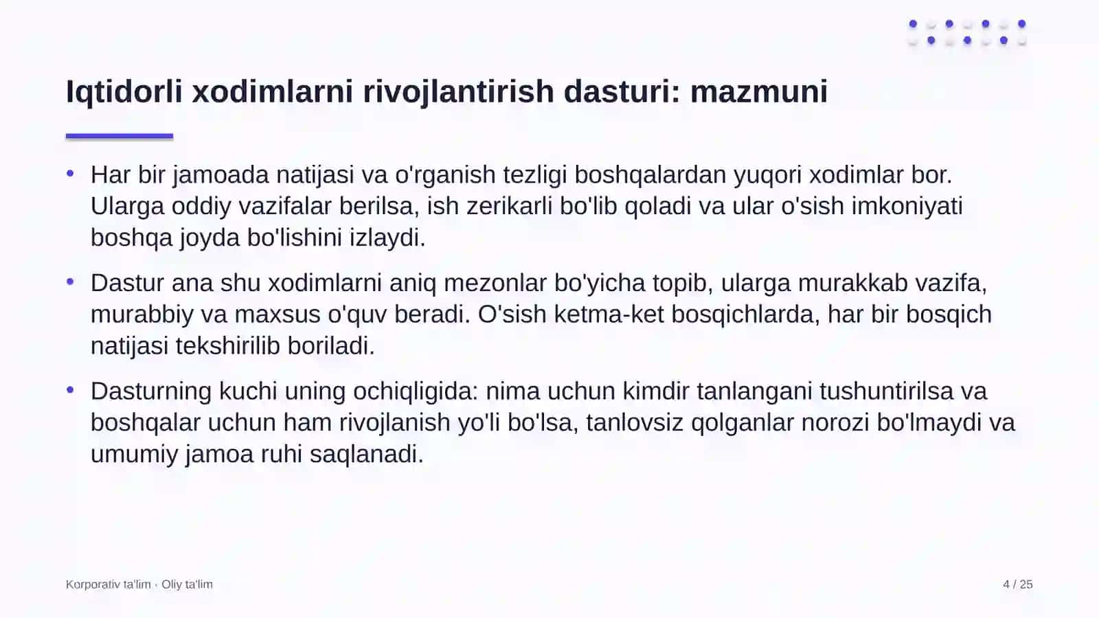 yoga studiyalarida iqtidorli xodimlarni rivojlantirish dasturi 2957 4