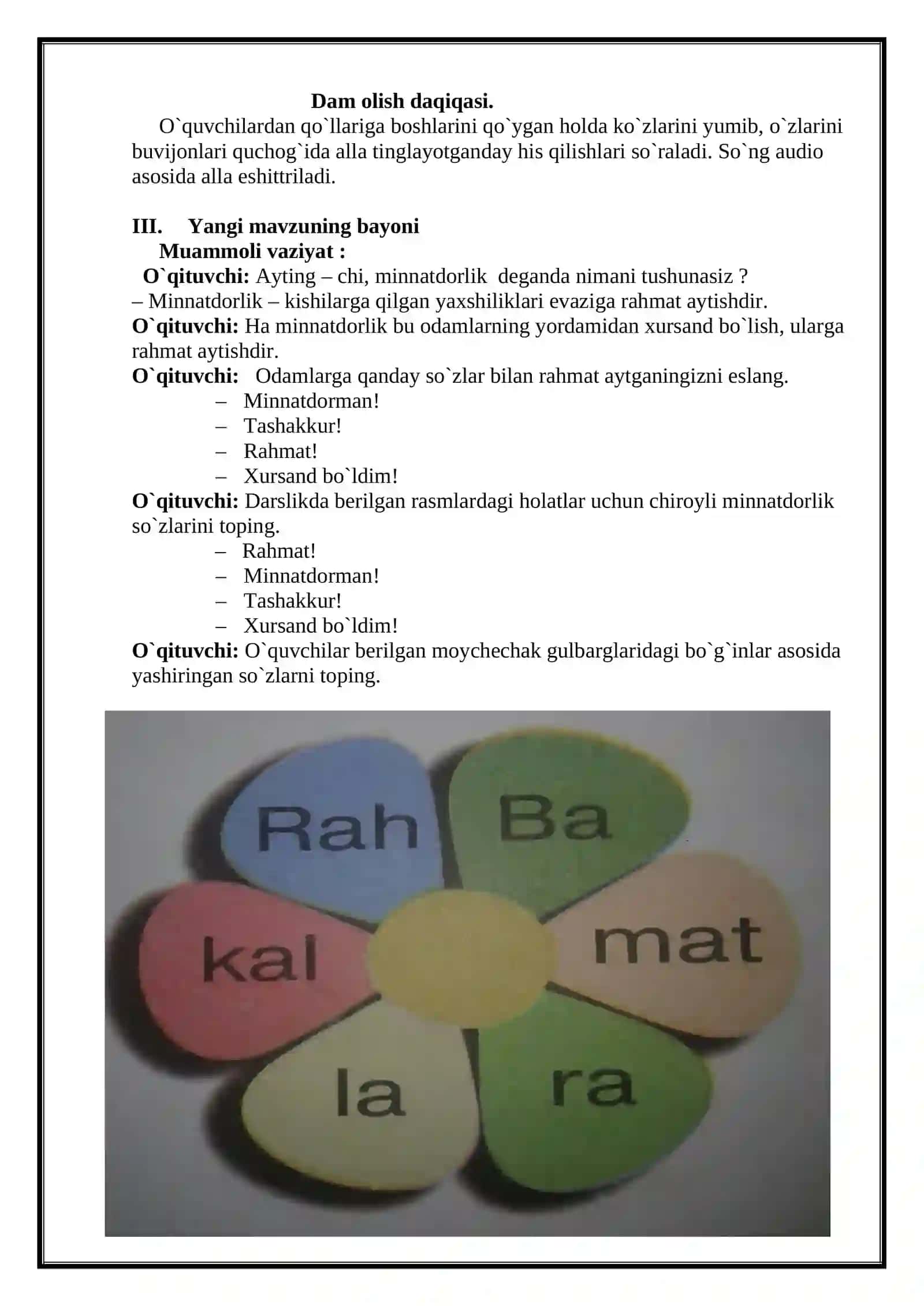 Minnatdorlik 4