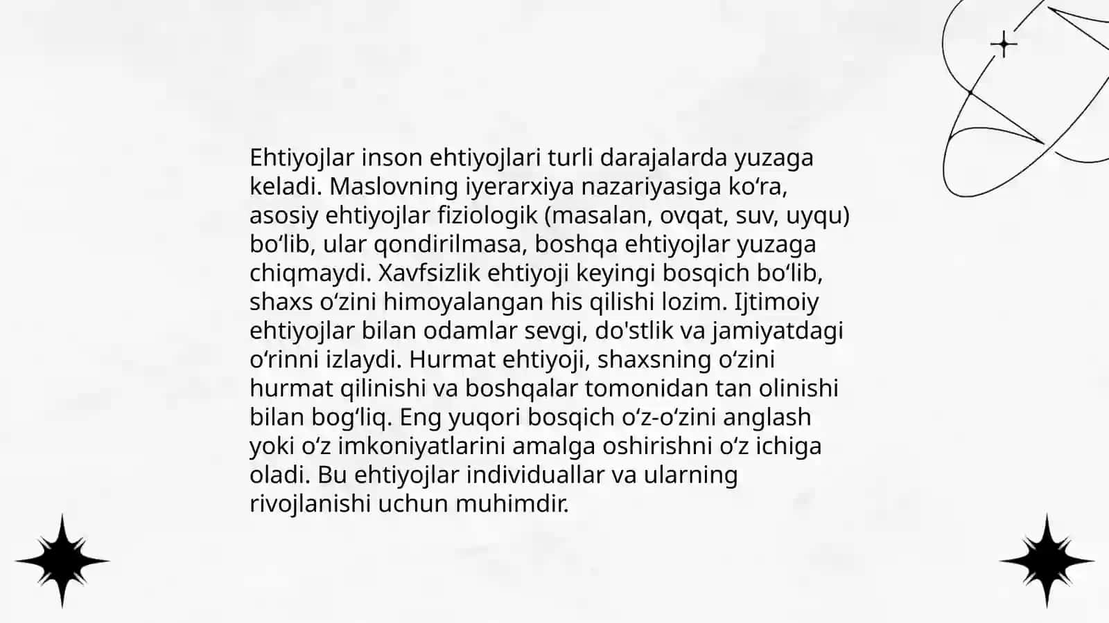 Motivlashtirish ehtiyojlar va ularning turlari 4
