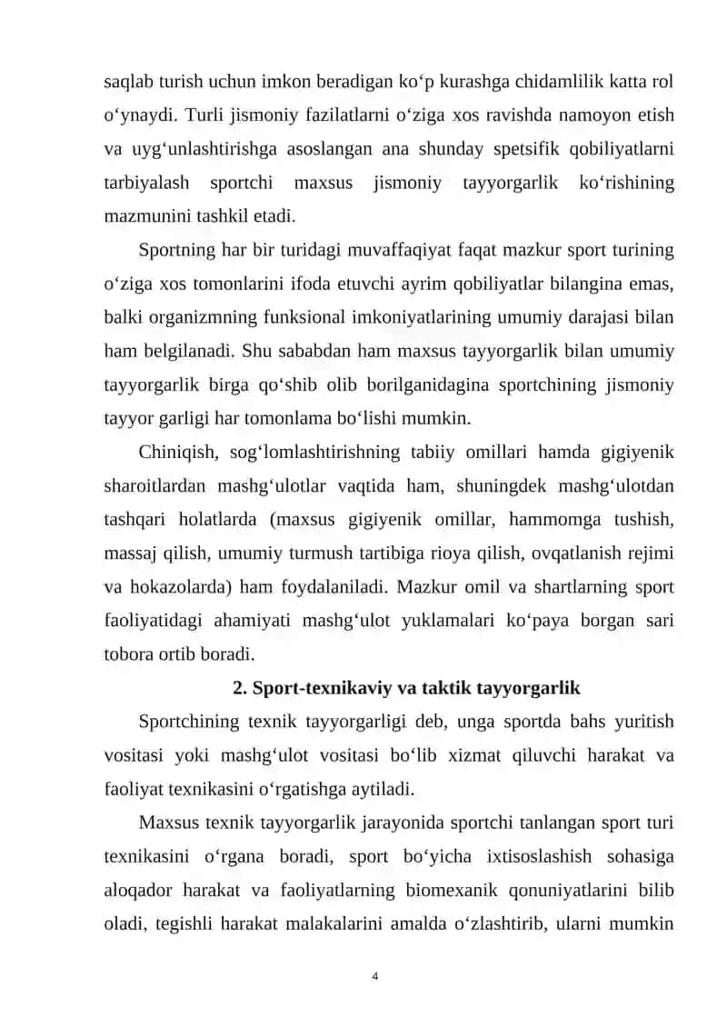 SPORT TAYYORGARLIGIDA MUSOBAQANING TUTGAN O’RNI VA AHAMIYATI 4