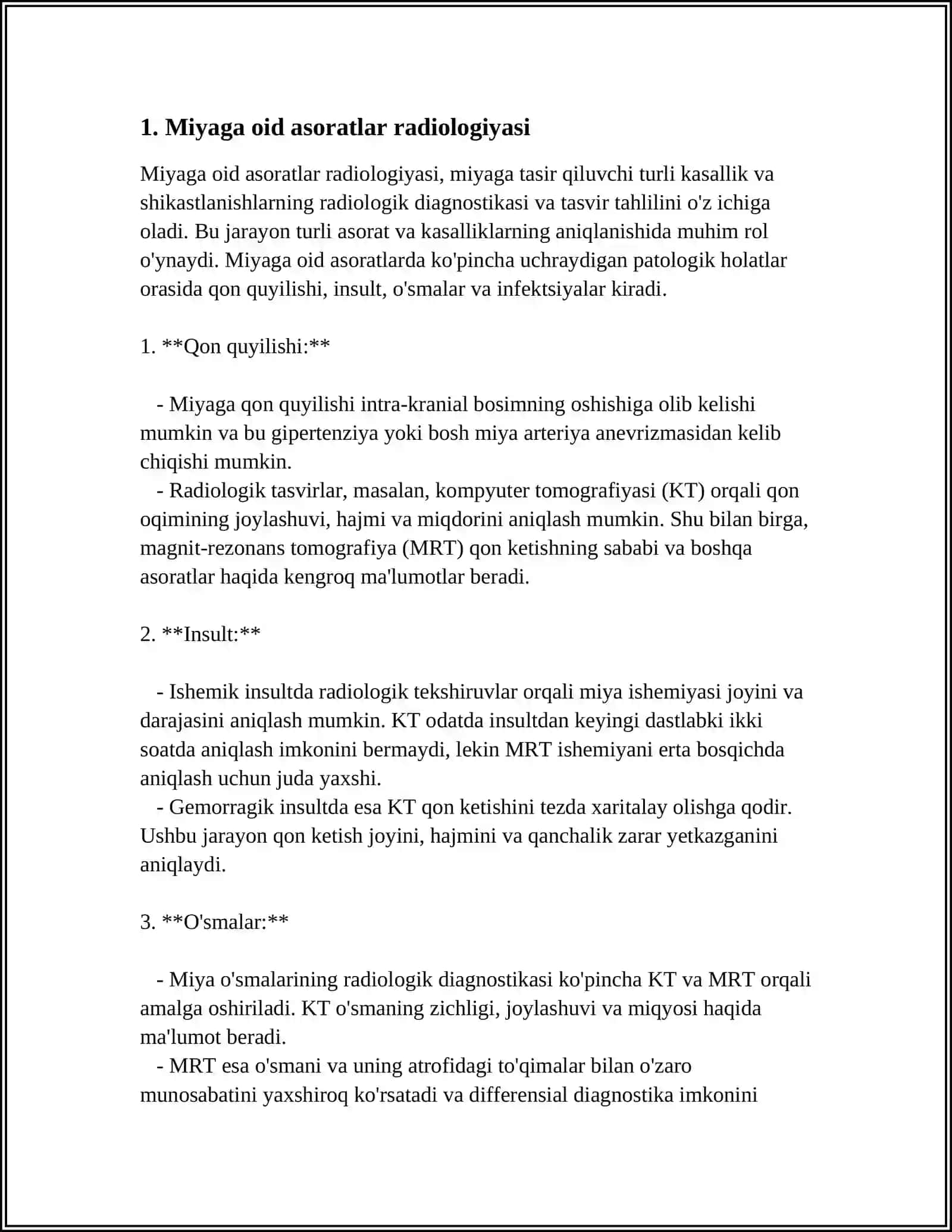 JAGʻ SOHALARI TRAVMATIK JAROHATLARI ASORATLARI RADIOLOGIYASI 4