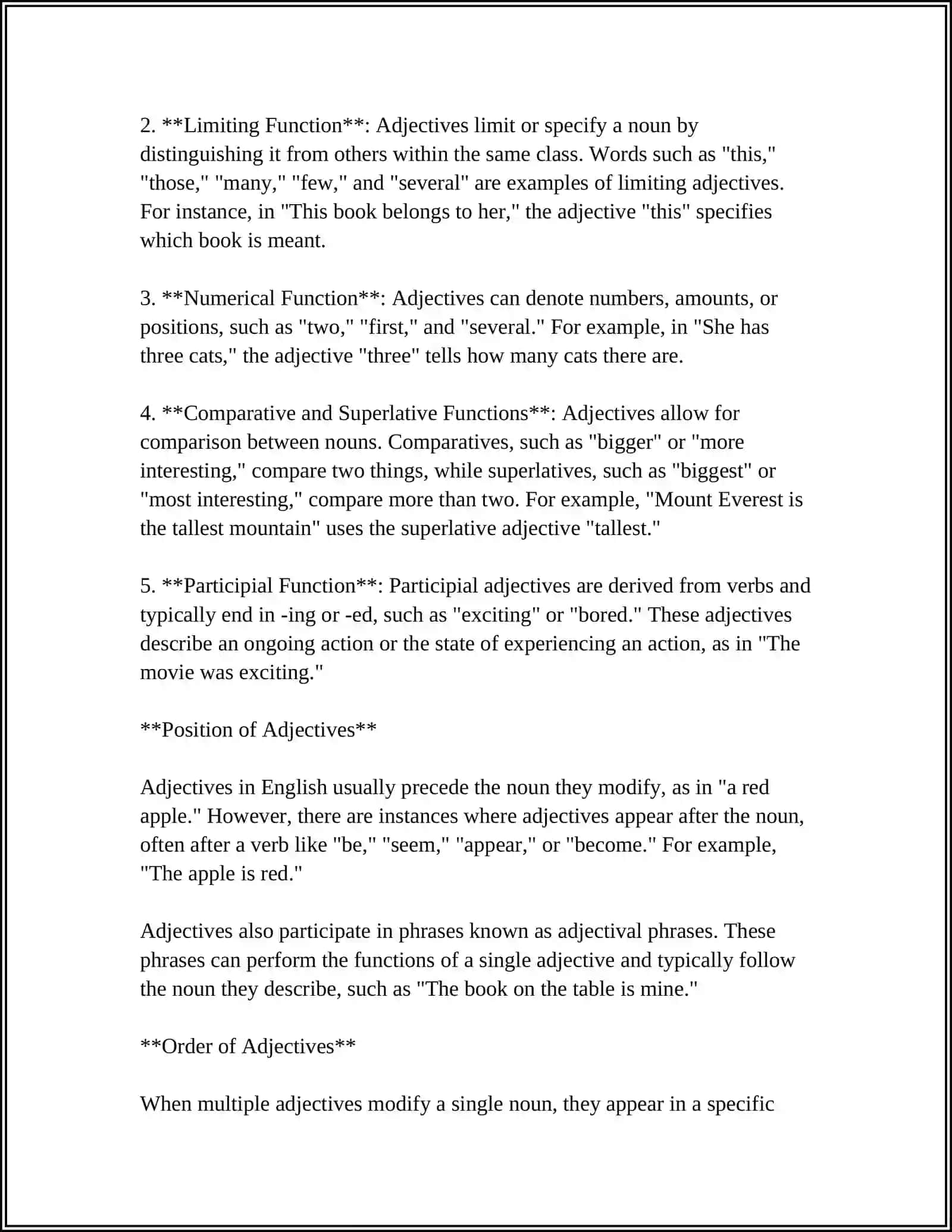 ADJECTIVES 4
