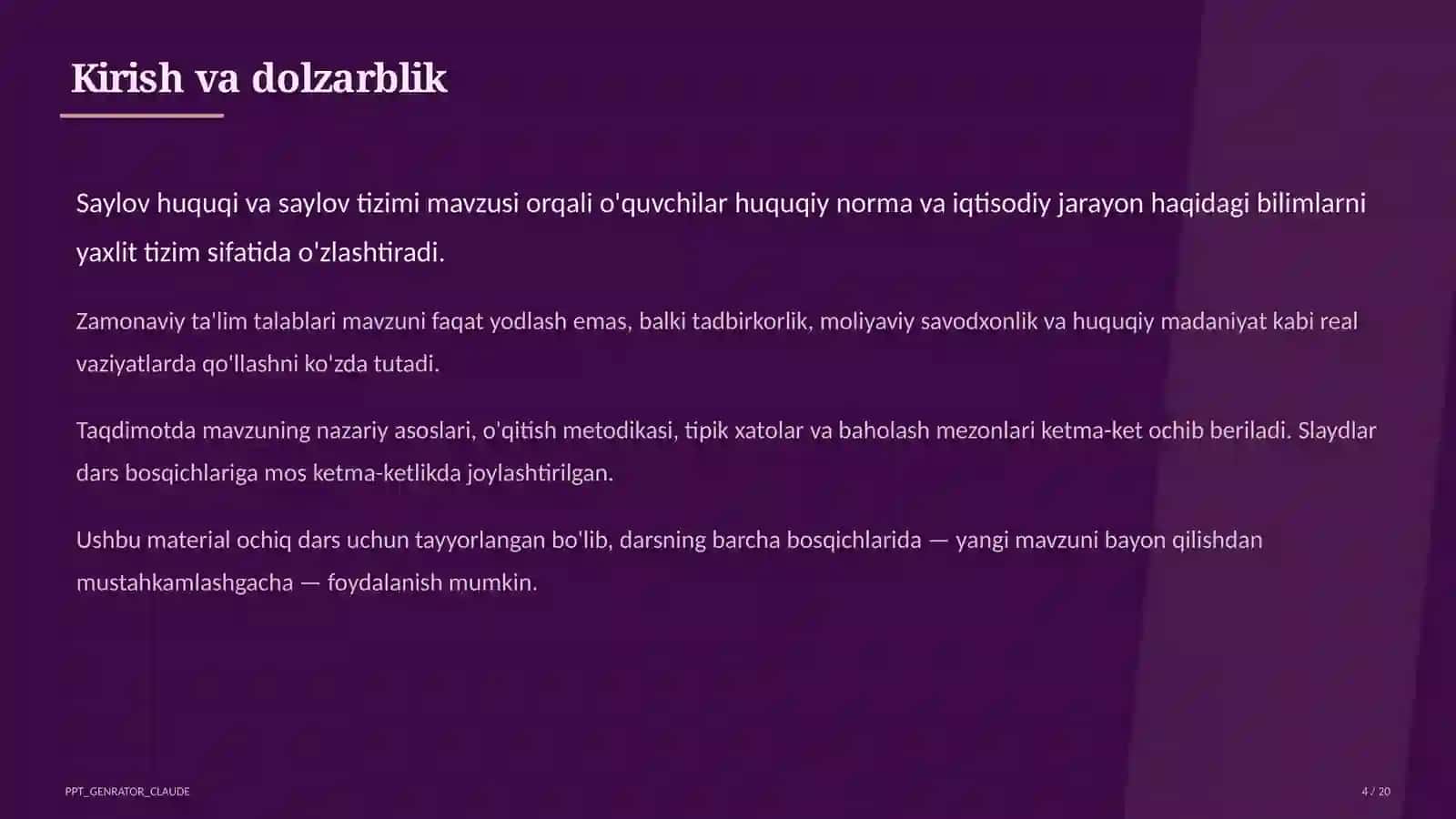 Saylov huquqi va saylov tizimi (10-sinf) 4